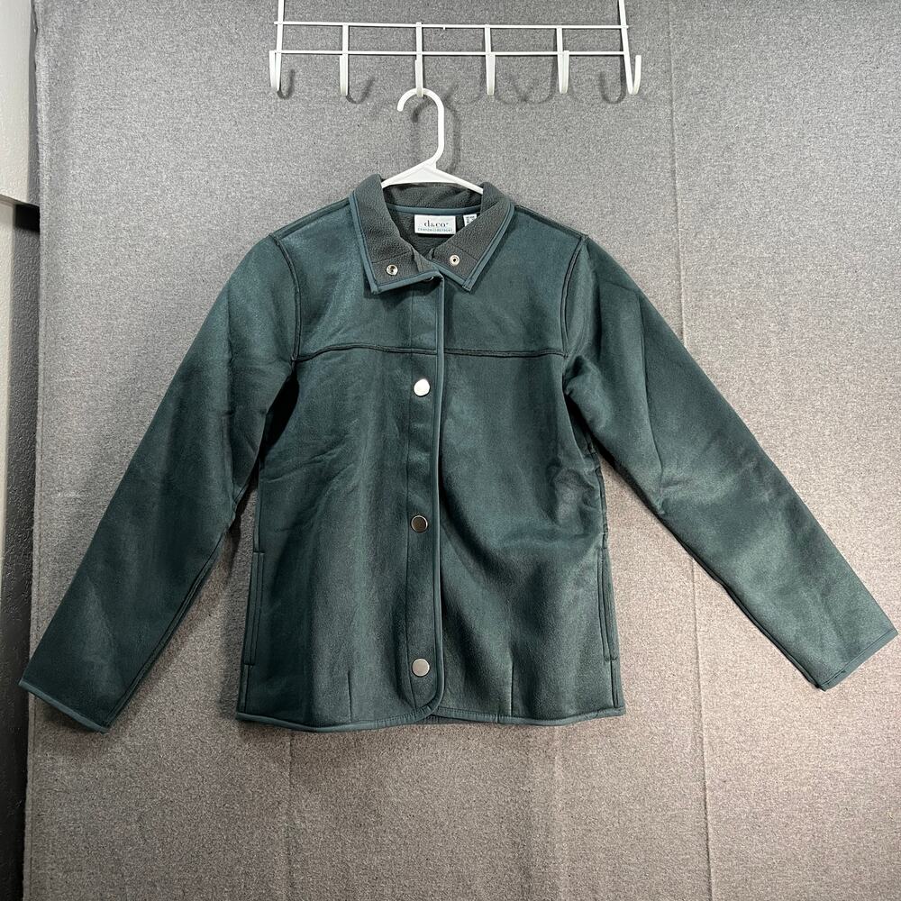 Denim & Co. Canyon Retreat Faux Suede Bonded Fleece Jacket Size XXS